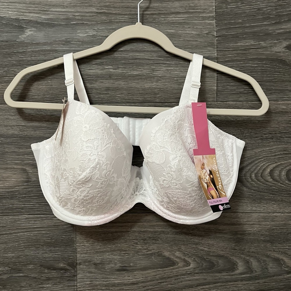 NWT Perfects Perfectly Australian Full Figure White Lace Underwire Bra 38DDD